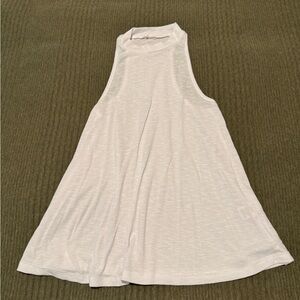 Free People White High Neck Tank Top